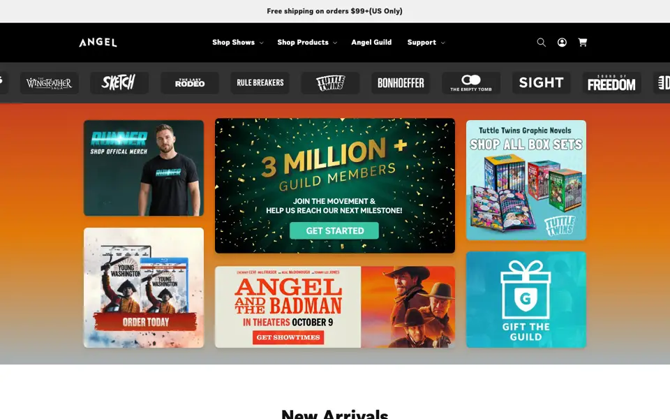 Angel Studios's Shopify store