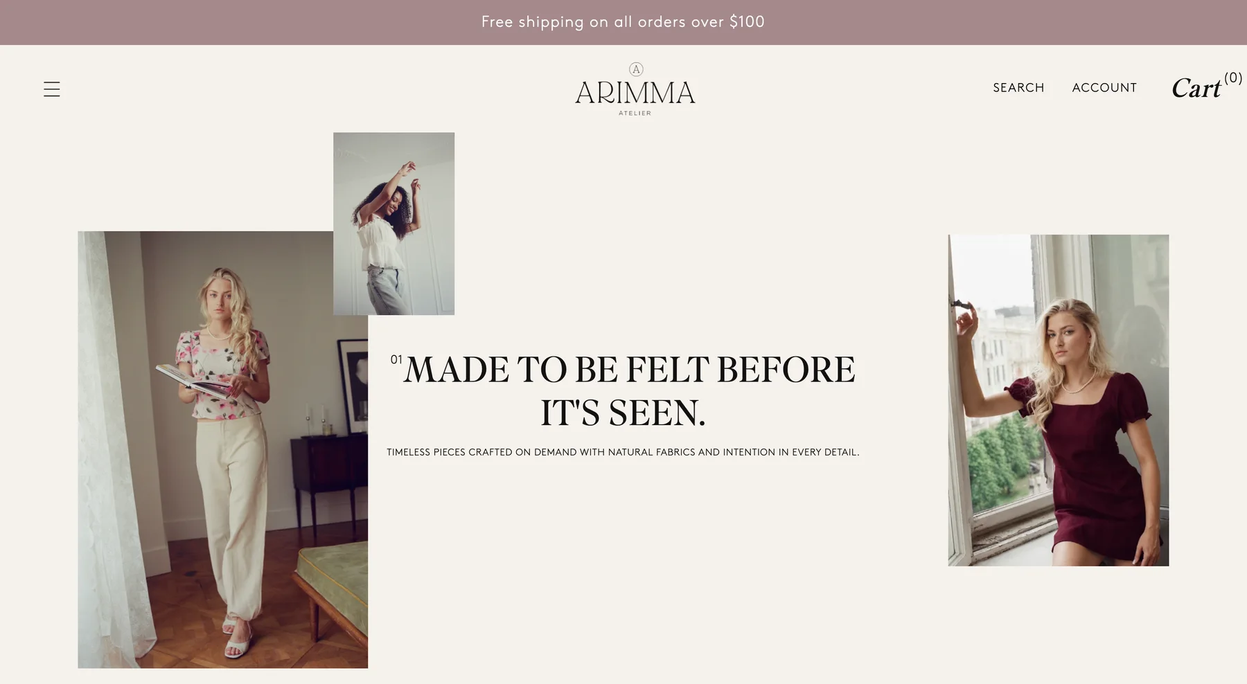 Arimma's Shopify store
