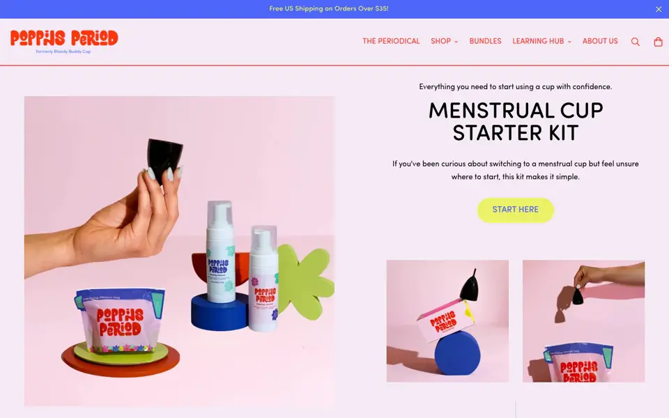 Poppins Period's Shopify store
